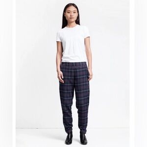 Thakoon Addition Flannel Plaid Trousers